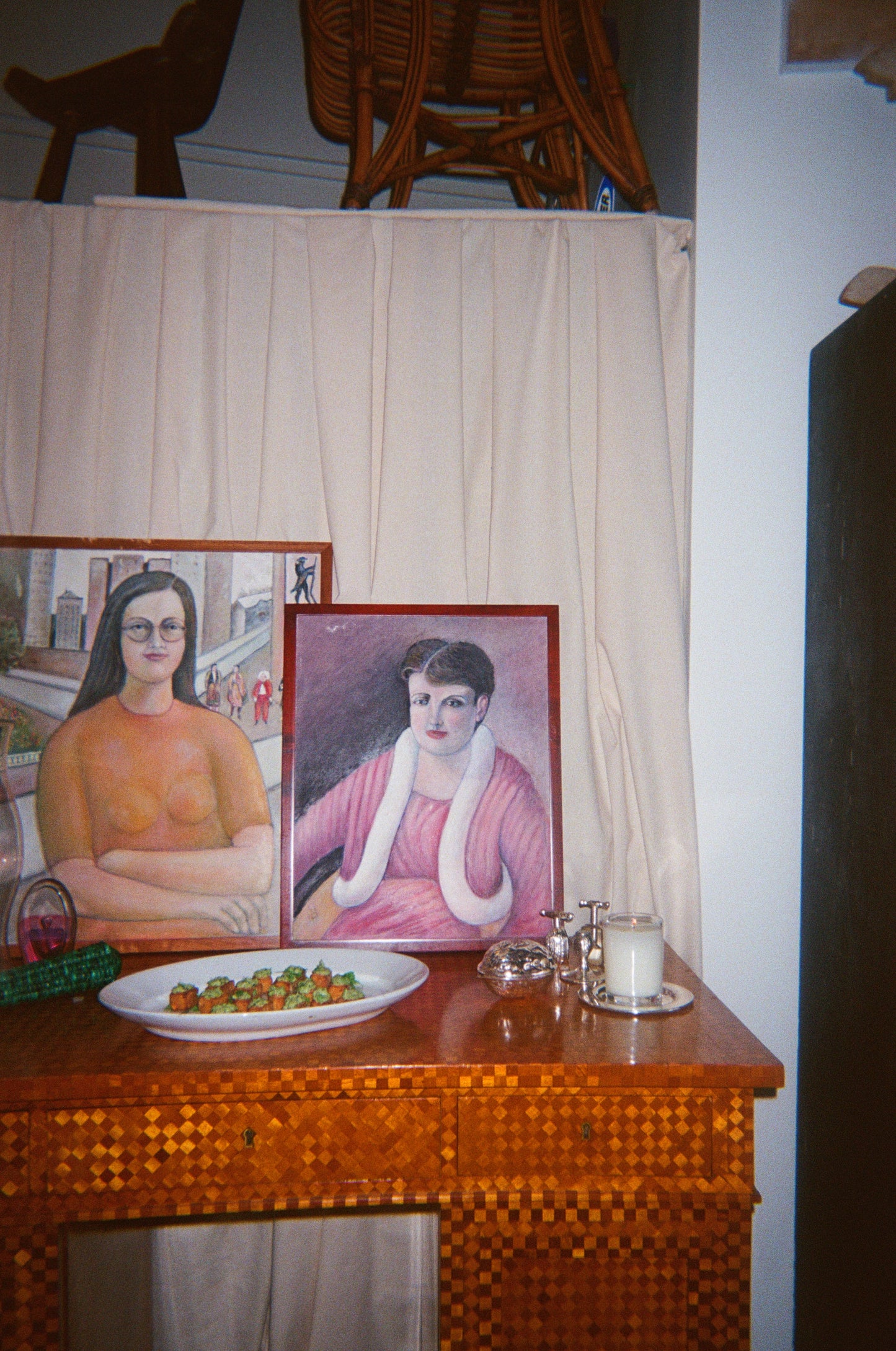 Portrait of a Woman in Pink, Harry Burke