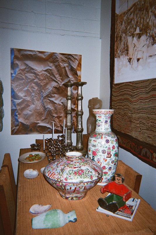 Huge Sheet Metal Covered Altar Candlesticks, Pair