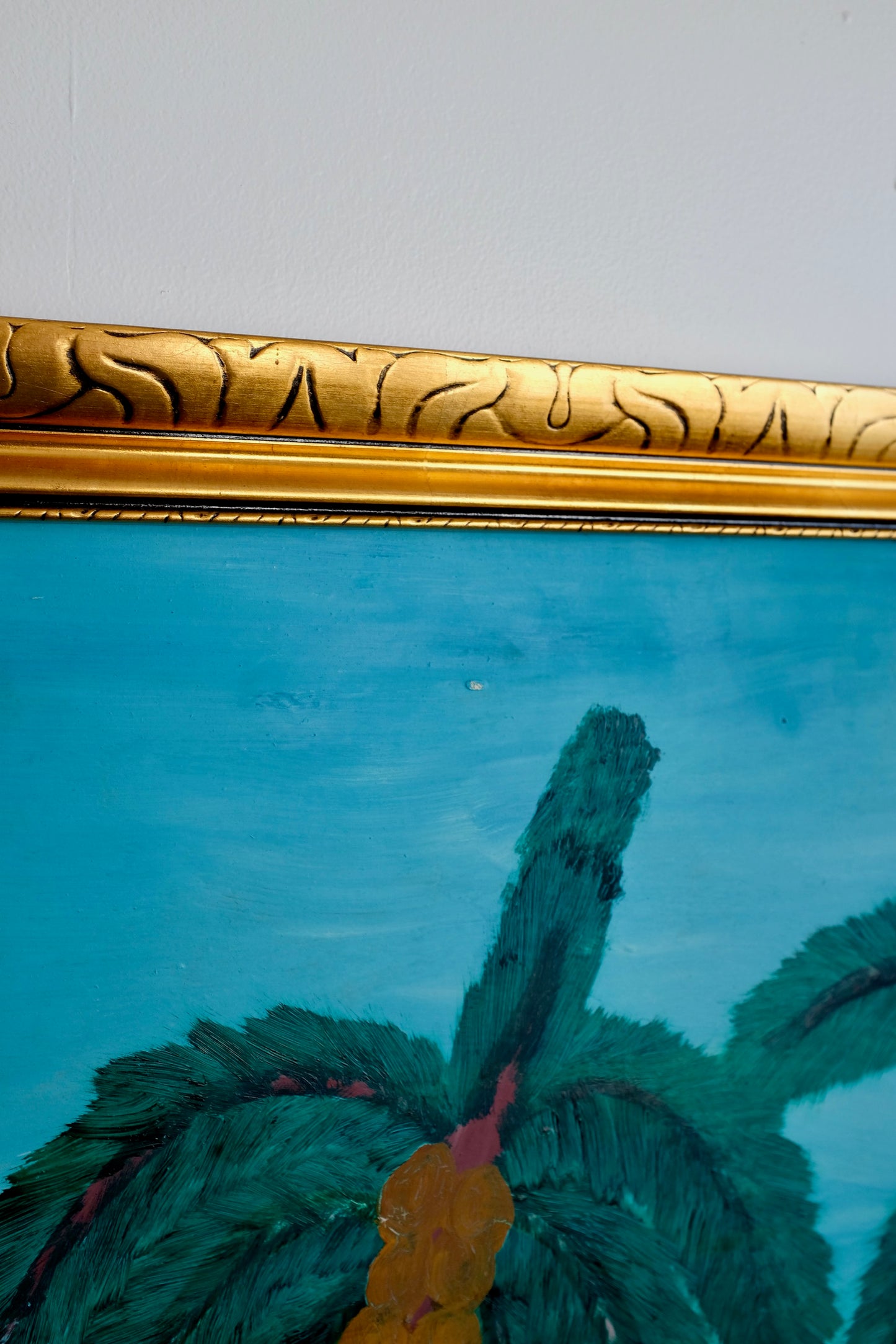 Haitian Painting of a Tropical Scene, Joseph Jean Laurent