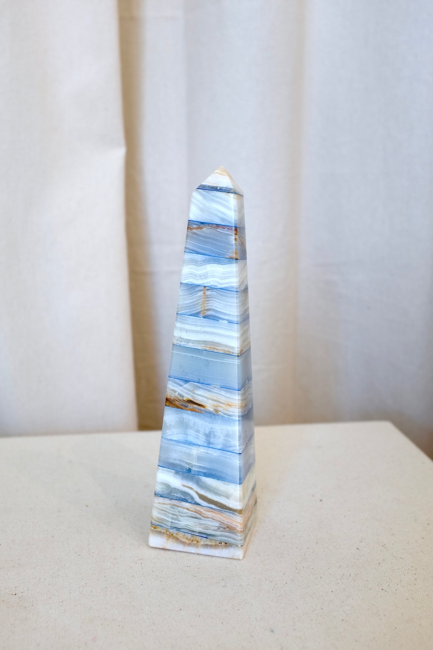 Blue and White Stone Obelisk