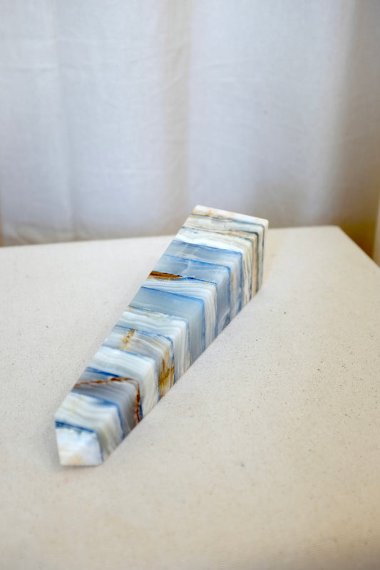 Blue and White Stone Obelisk