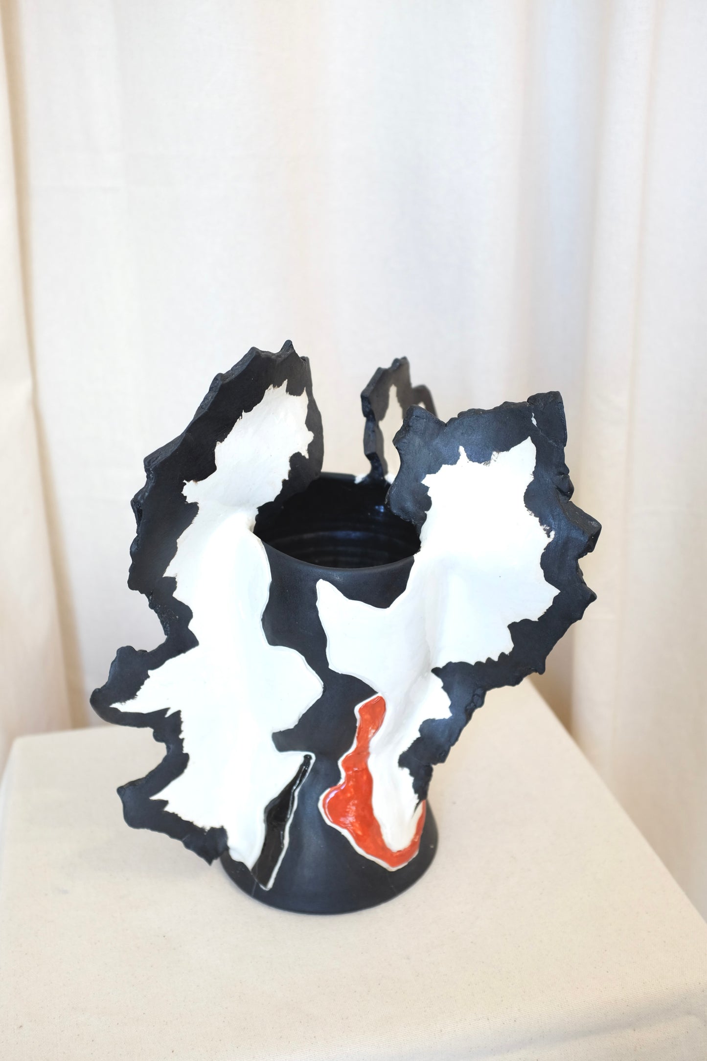 Three-winged Abstract Ceramic Vase
