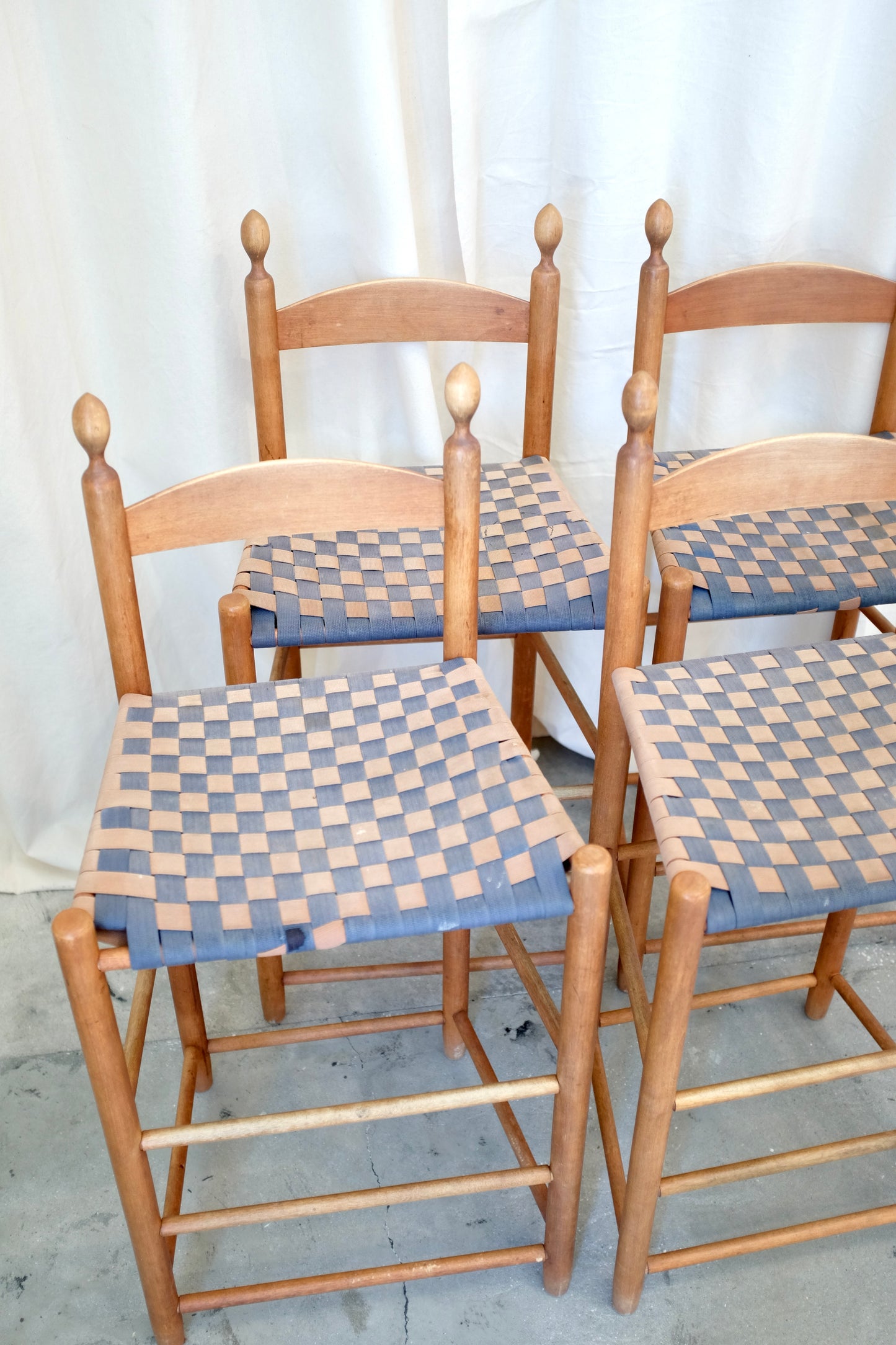 Set of 4 Shaker Tape Stools