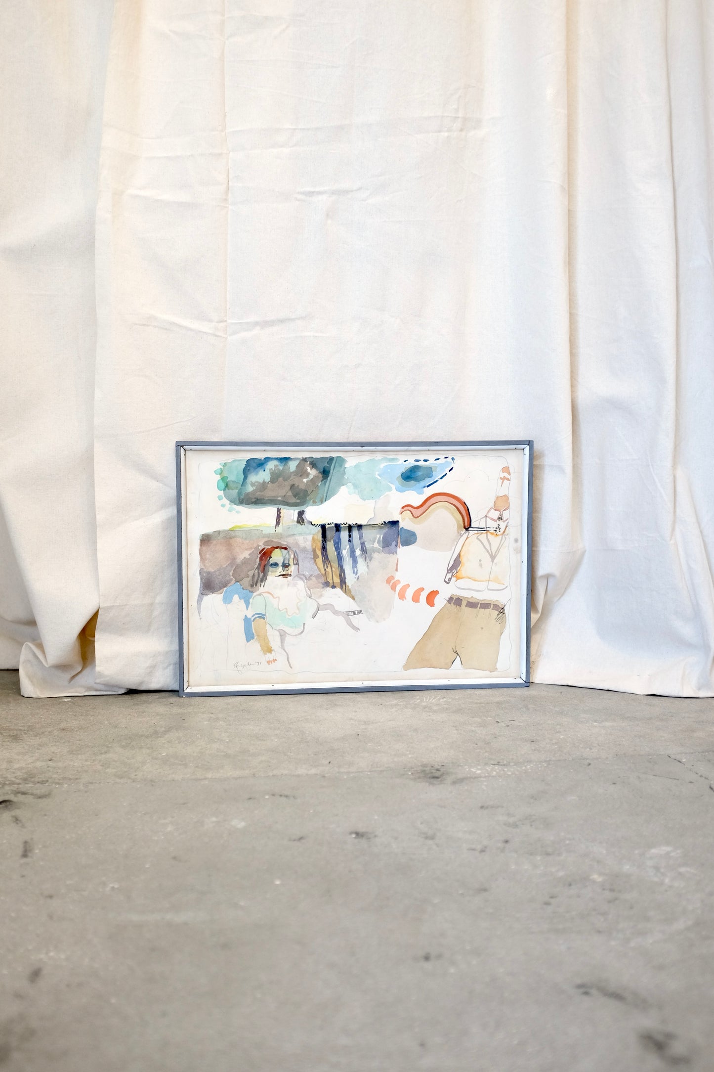 Framed Watercolor, Joseph Shepler, 1971