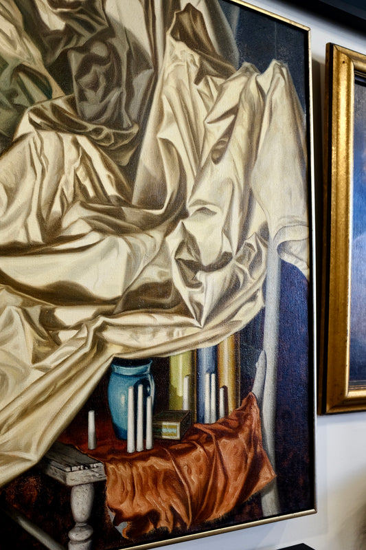 "A Still Life in Satin", Trompe l'Oeil Painting, Paul Gorka