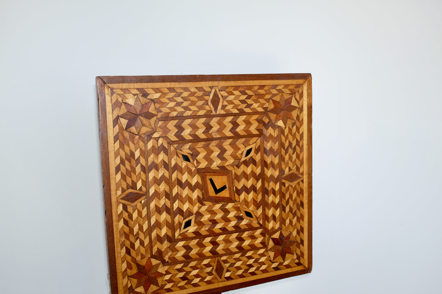 Marquetry Zig Zag Tilt Top Table