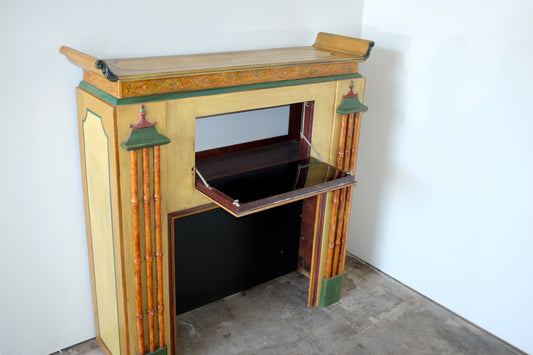 Chinoiserie Faux Fireplace Mantle