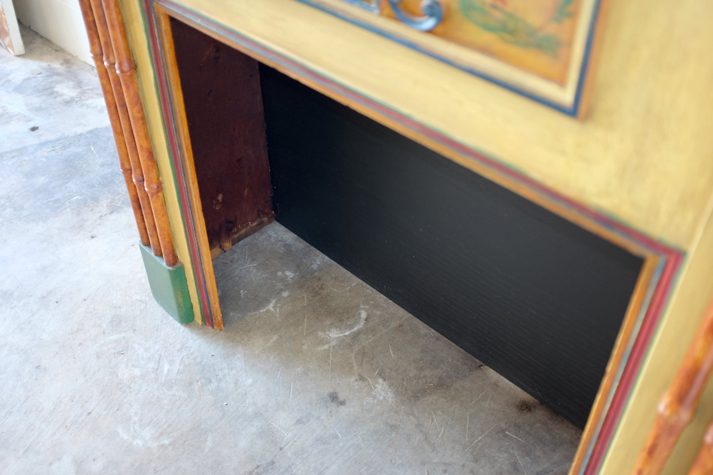Chinoiserie Faux Fireplace Mantle