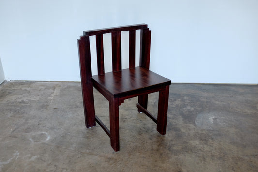 Chinese Elmwood Angular Chair