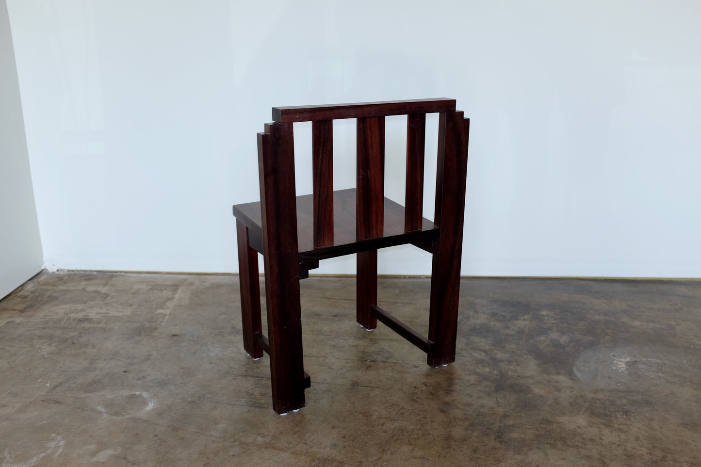 Chinese Elmwood Angular Chair