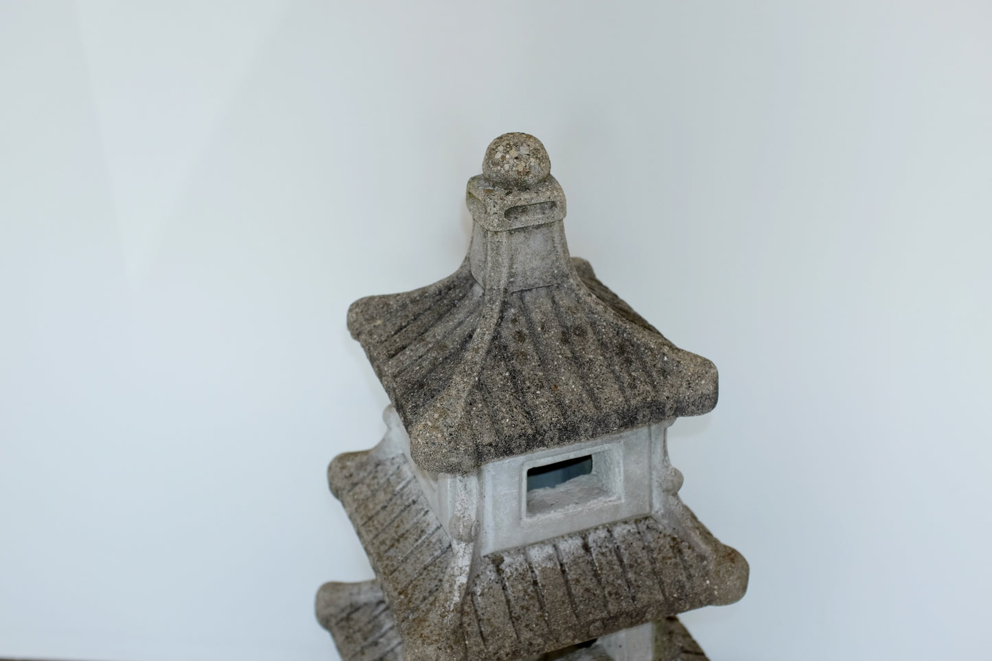 Weathered Cast Stone Garden Pagoda