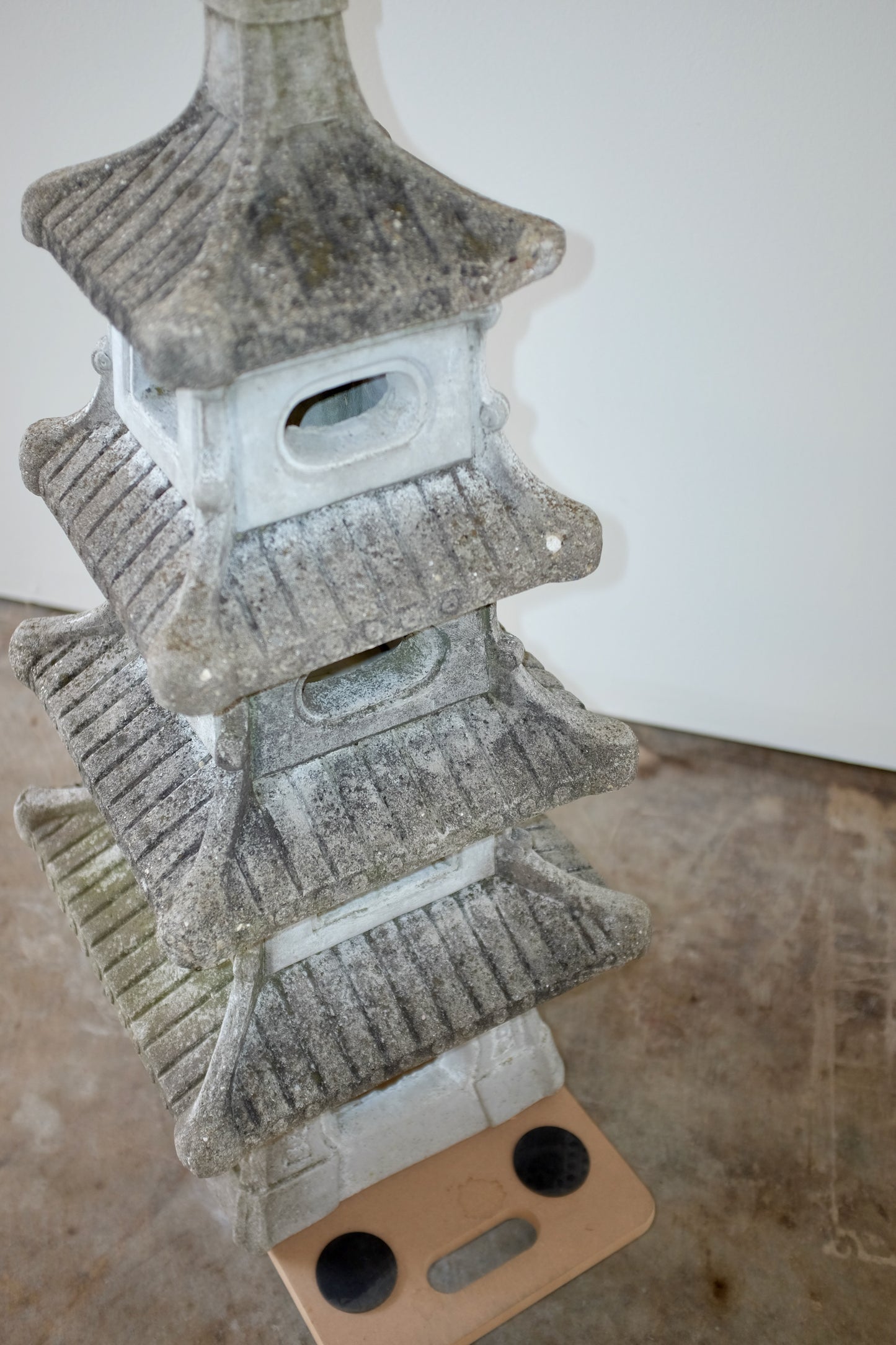 Weathered Cast Stone Garden Pagoda