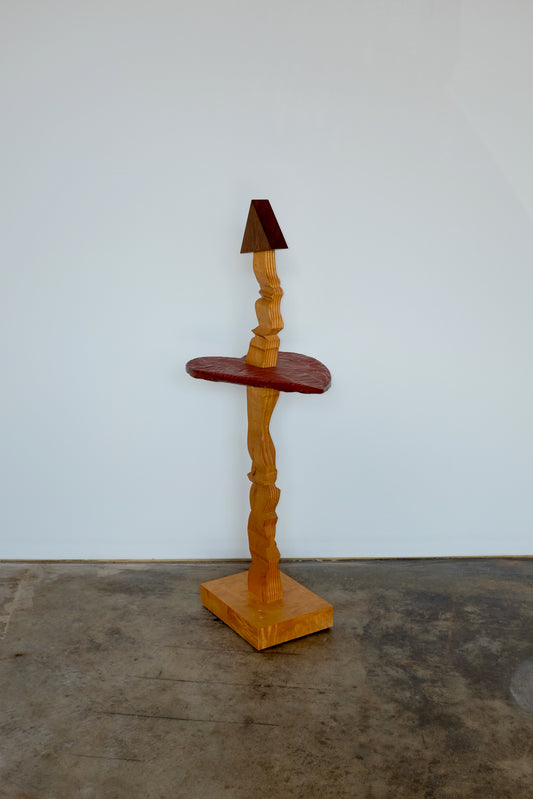 Studio Made Carved Wood Heart Table, Michael Joerling