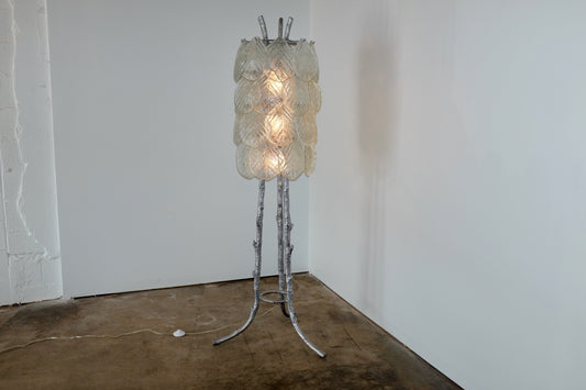 Italian Leaf Glass Floor Lamp
