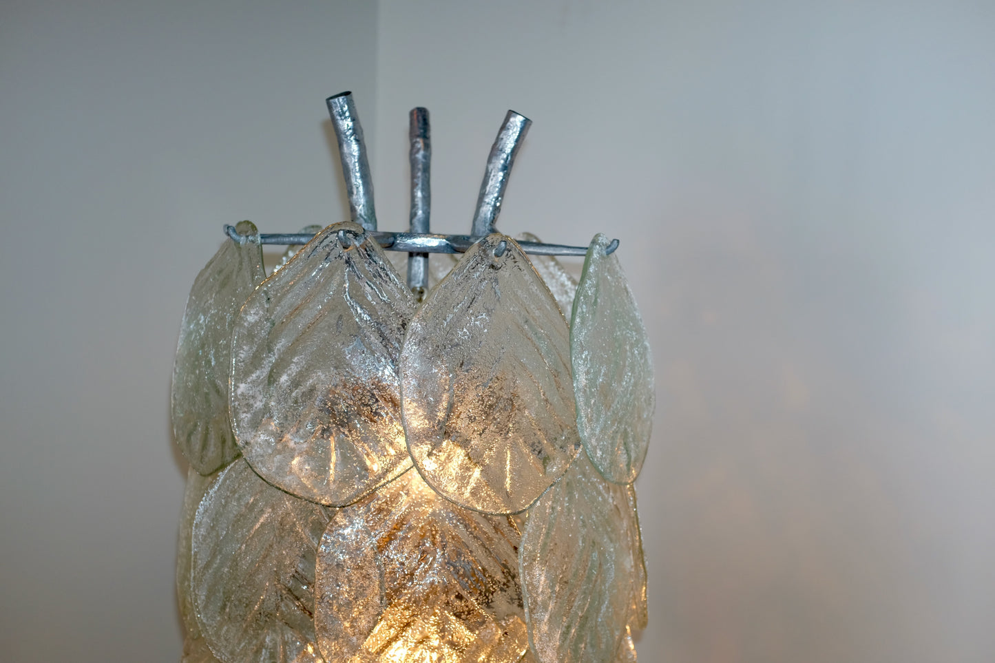 Italian Leaf Glass Floor Lamp