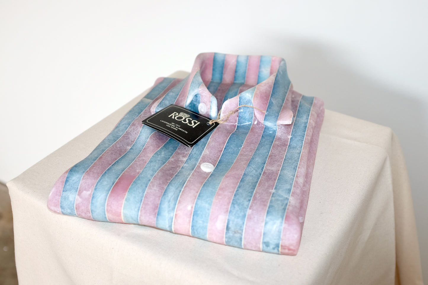 Hand Carved Trompe-l'œil Alabaster Shirt