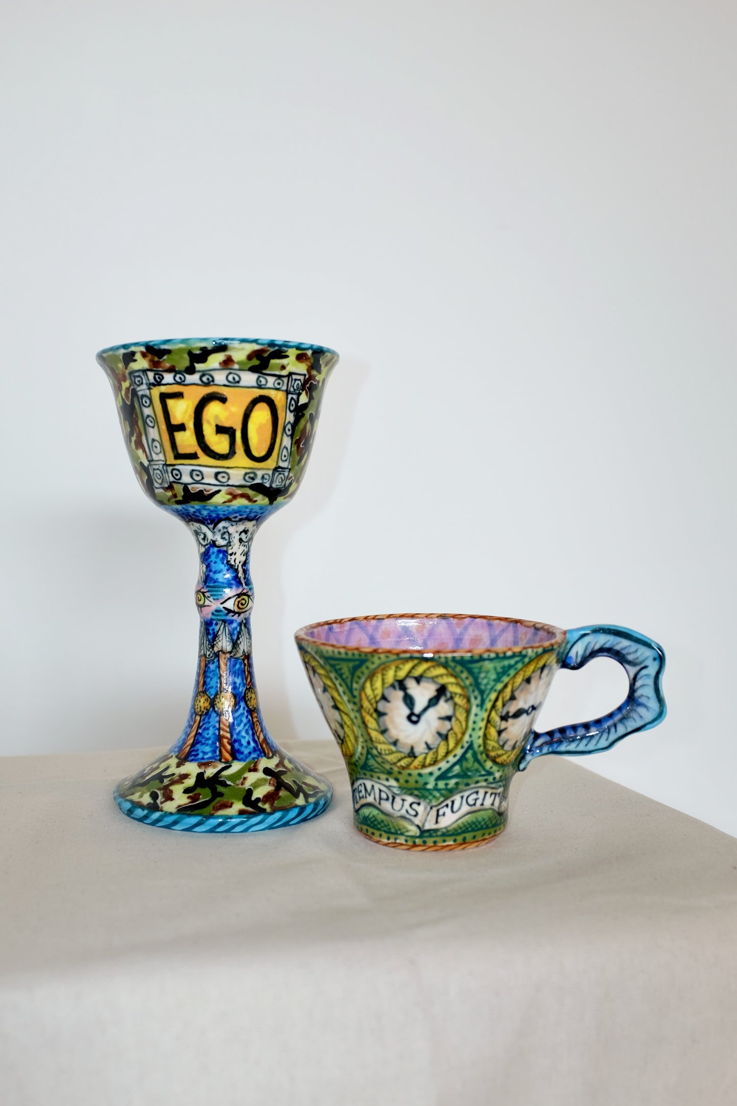 Tempus Fugit Mug, Matt Nolen Art Pottery