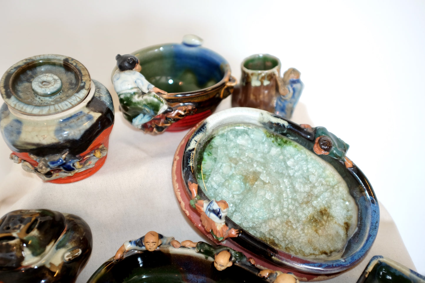 Japanese Sumida Pottery Dishes