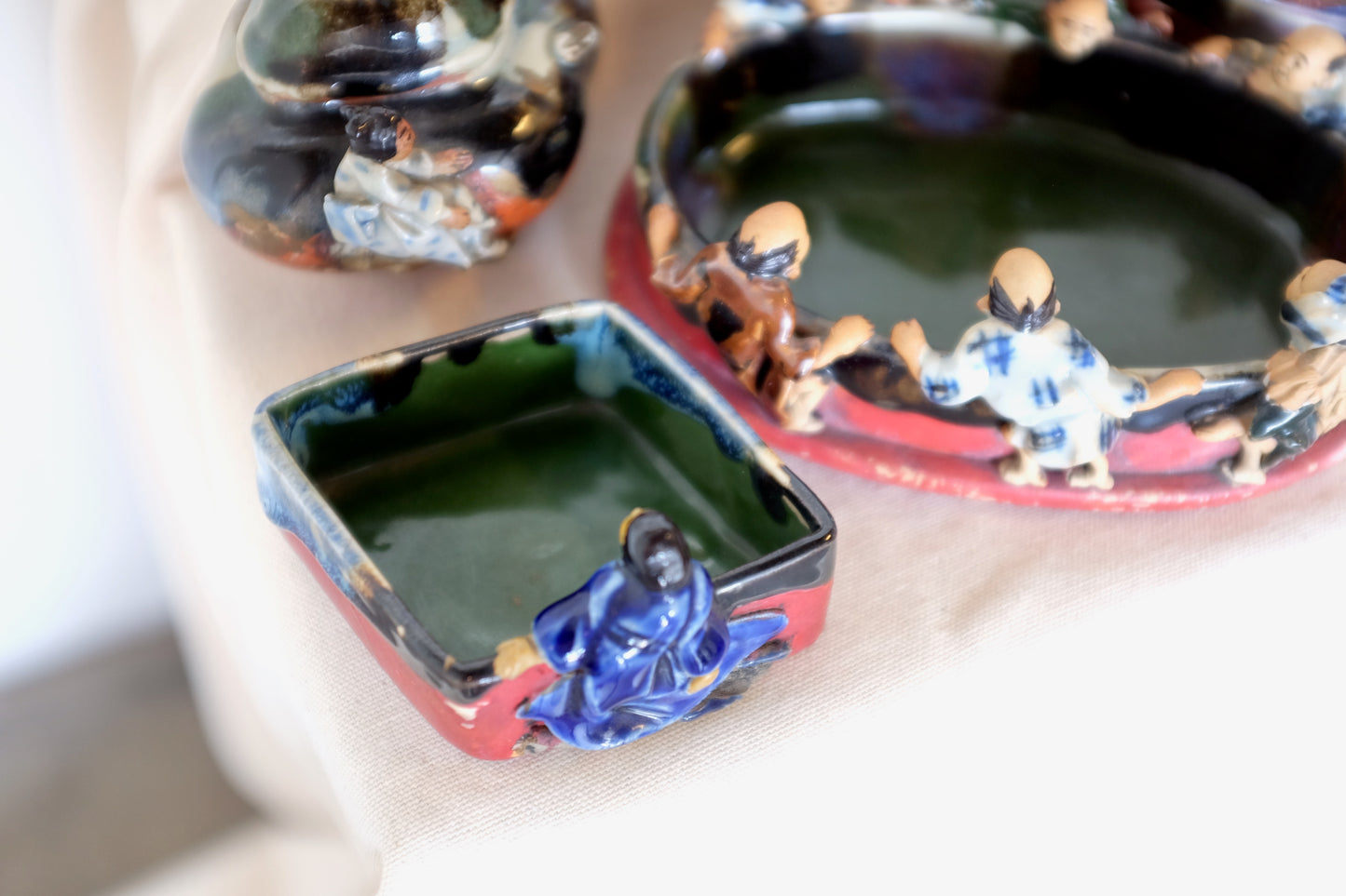 Japanese Sumida Pottery Dishes