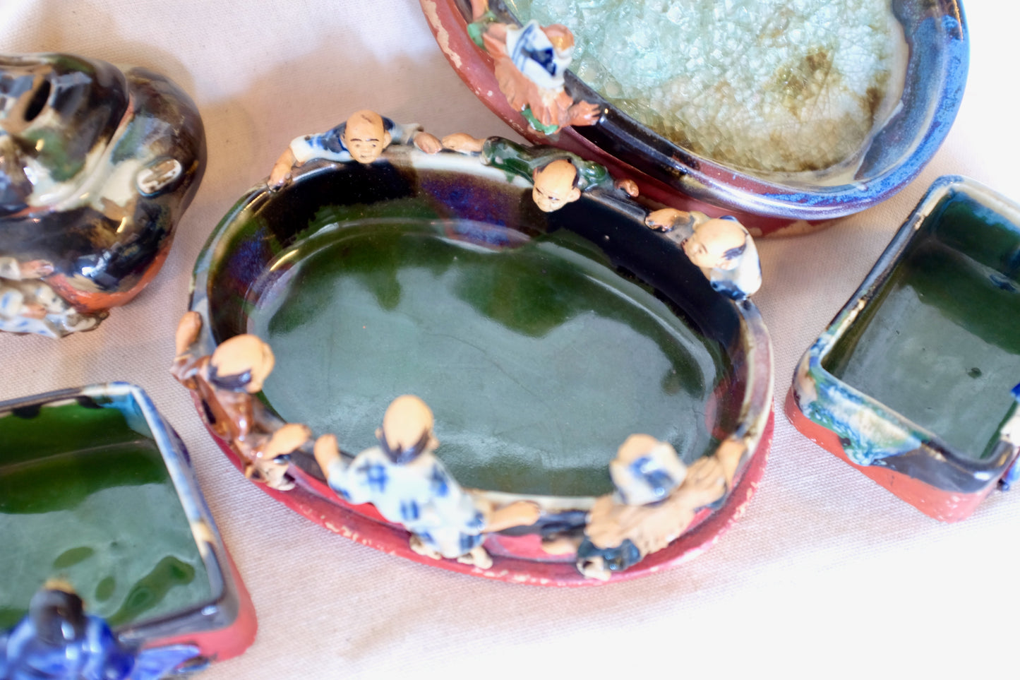 Japanese Sumida Pottery Dishes
