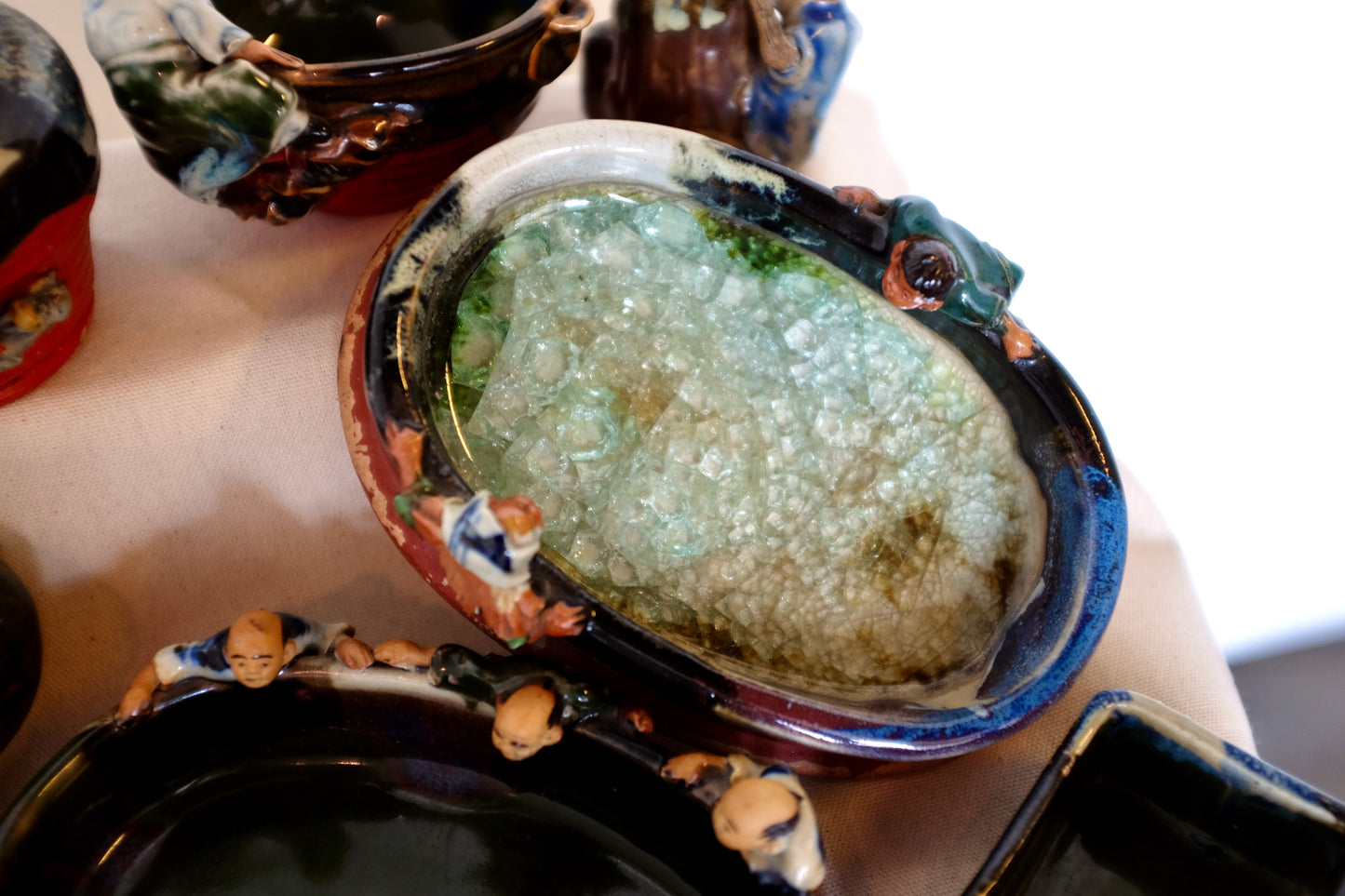 Japanese Sumida Pottery Dishes
