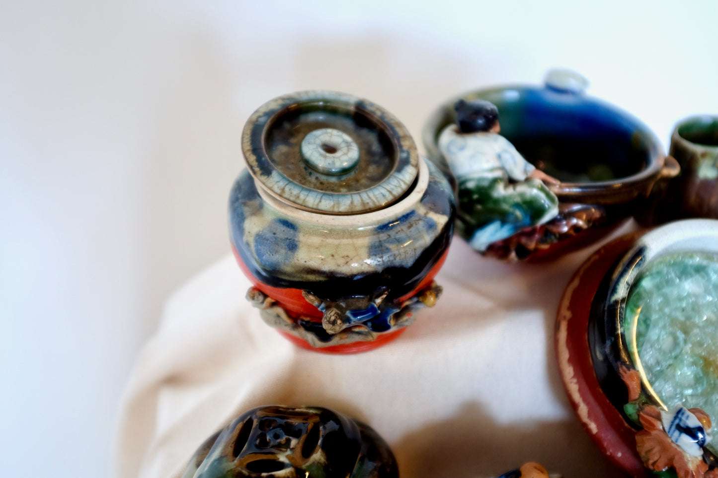 Japanese Sumida Pottery Dishes