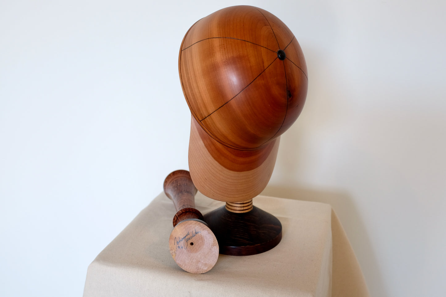 Carved Wood Baseball Cap Set, Johanne Michelsen