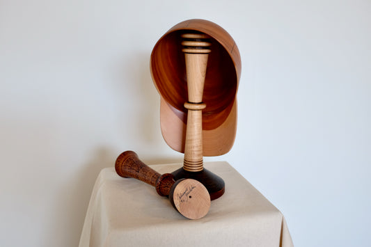 Carved Wood Baseball Cap Set, Johanne Michelsen