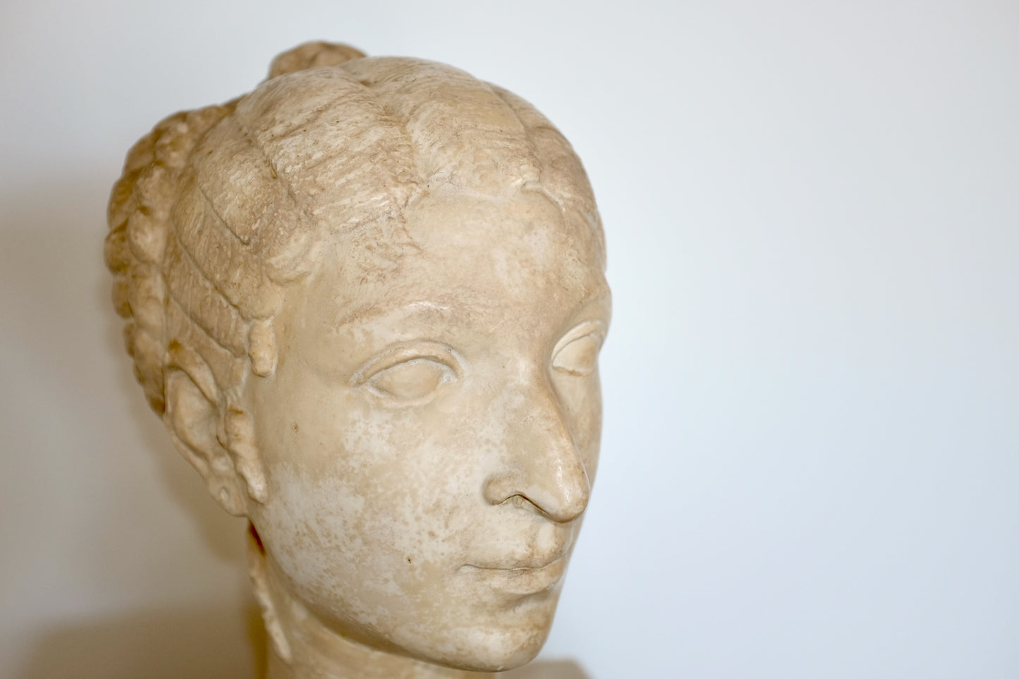 Cleopatra Bust Reproduction, Pressed Marble