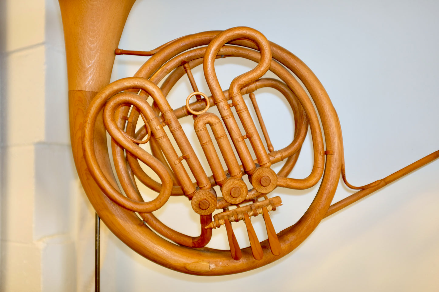 Wood Carved French Horn, Fumio Yoshimura