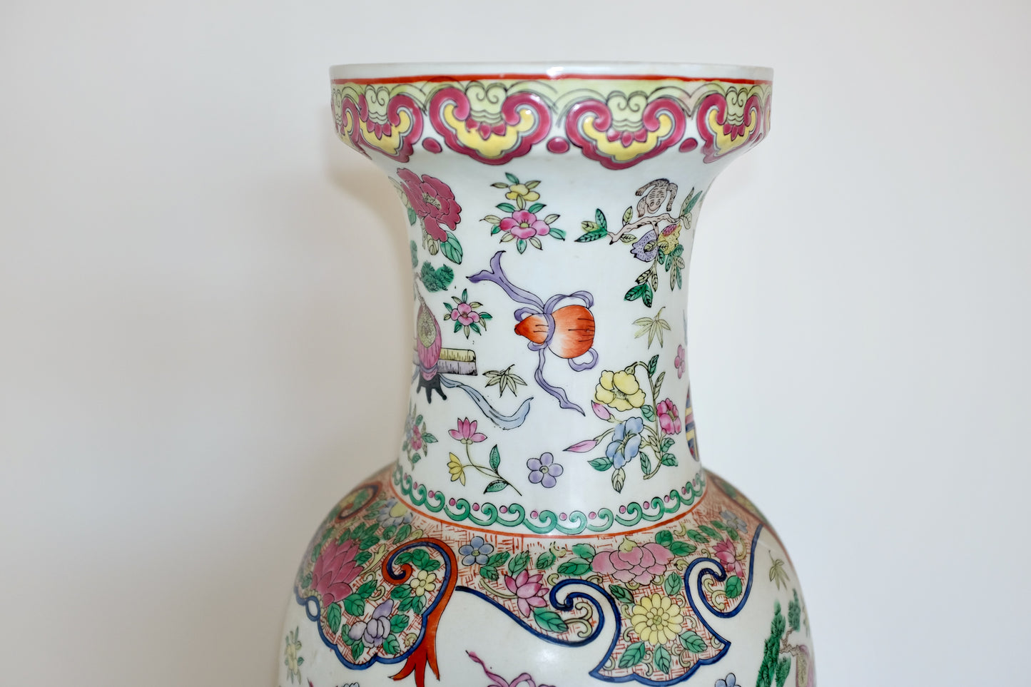 Chinese Famille Rose Floor Vase