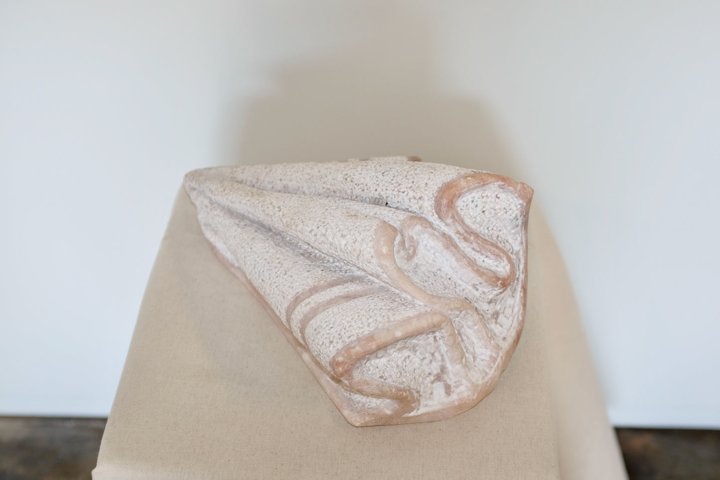Wall-Hanging Carved Marble Towel, Bob Brower