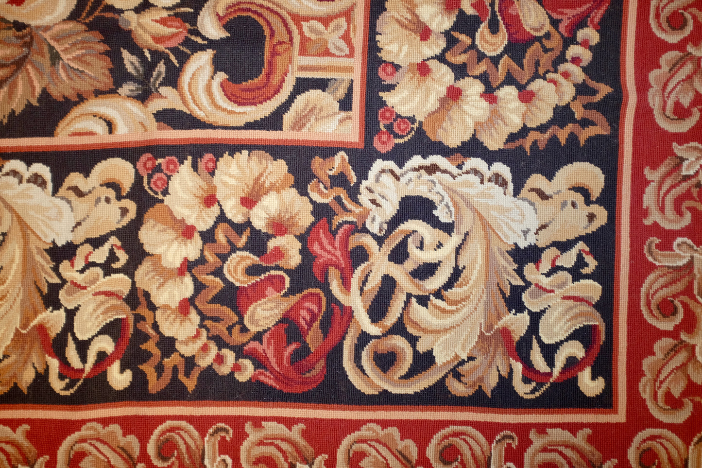 Leaves and Vines Needlework Rug 8'x10'