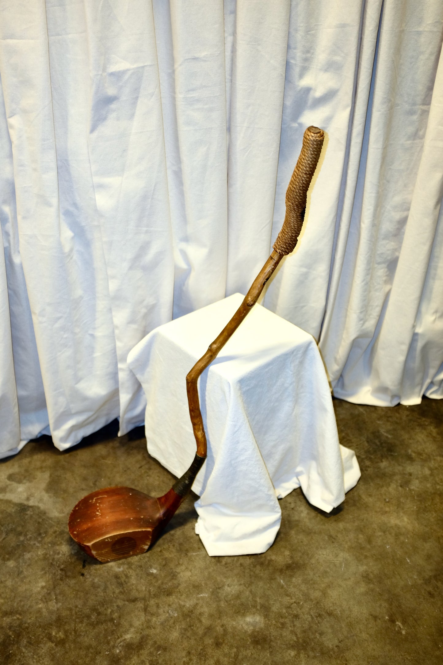 Carved Wood Golf Club Sculpture