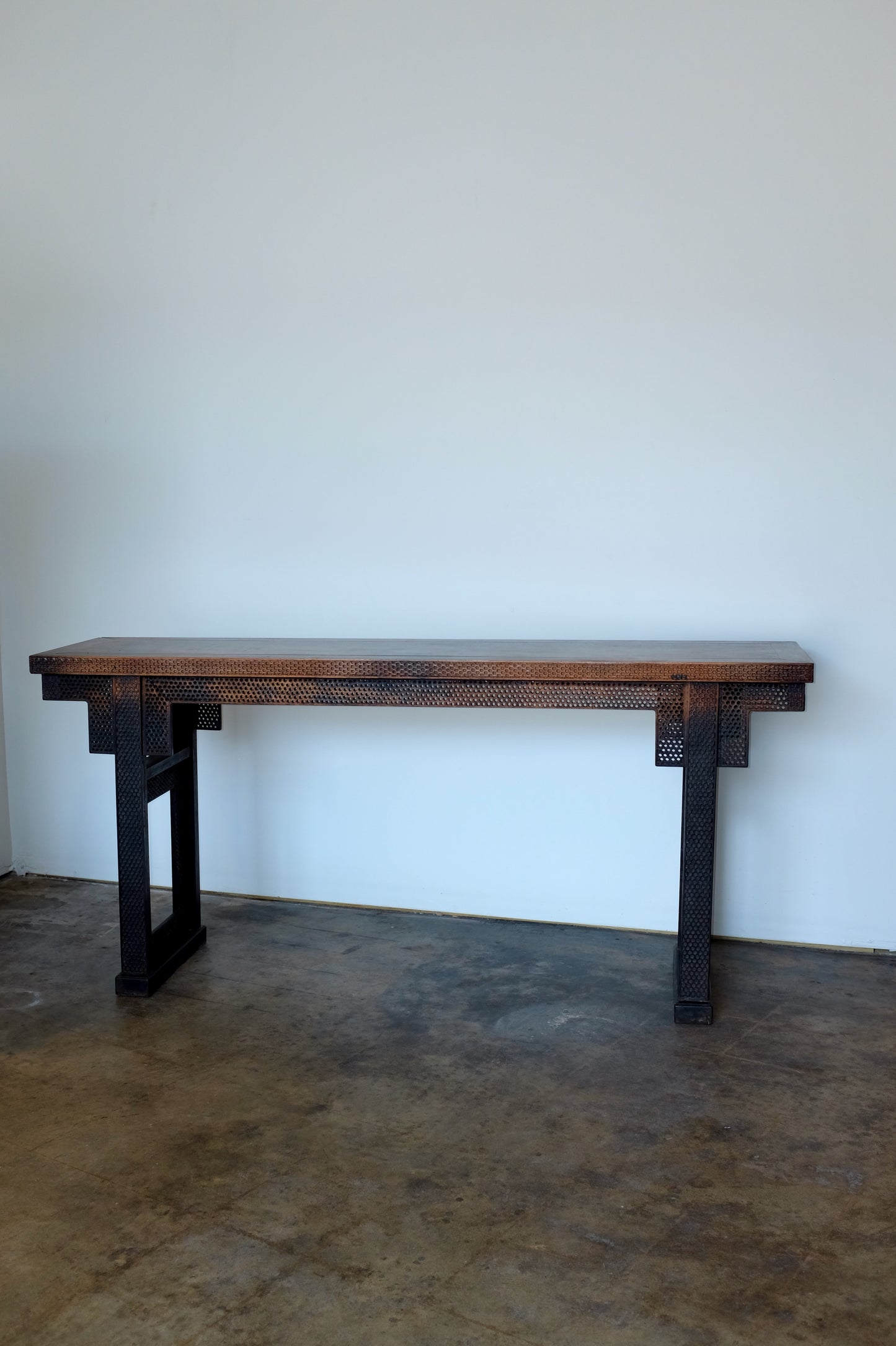 Antique Perforated Carved Chinese Console Table