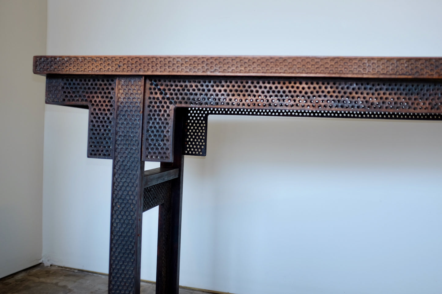 Antique Perforated Carved Chinese Console Table