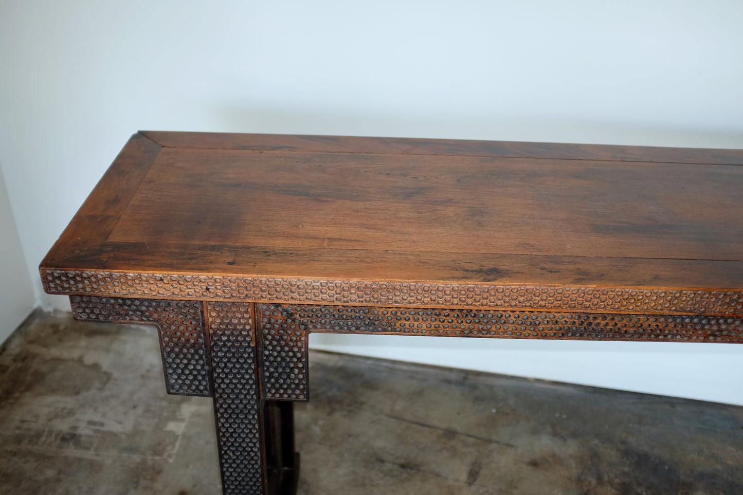 Antique Perforated Carved Chinese Console Table