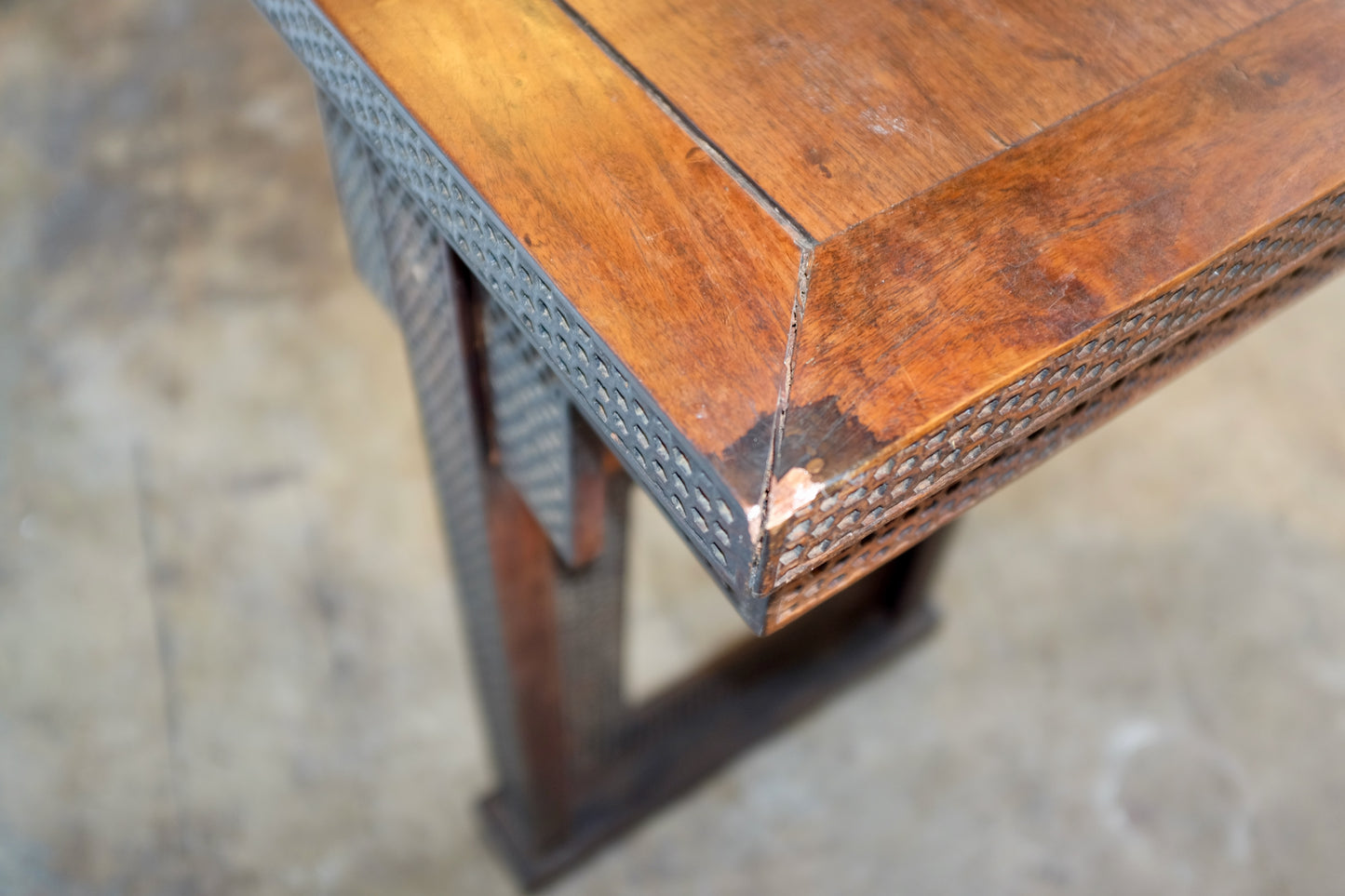 Antique Perforated Carved Chinese Console Table
