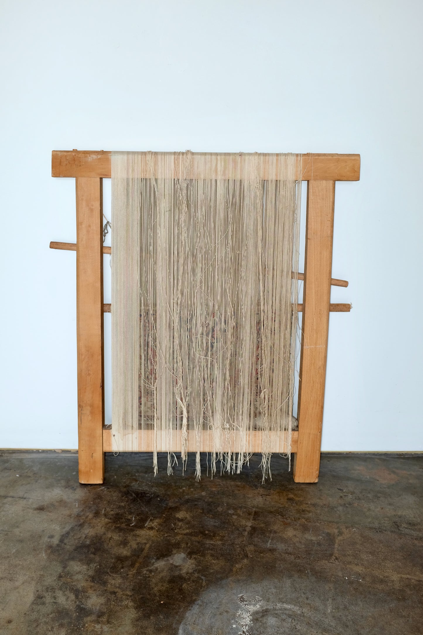 Antique Loom with Tabriz Rug in Progress
