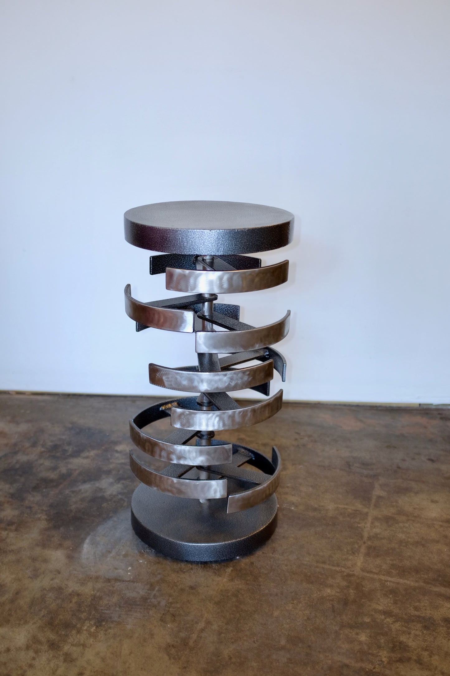 Sculptural Metal Side Table, Kenneth Nelson