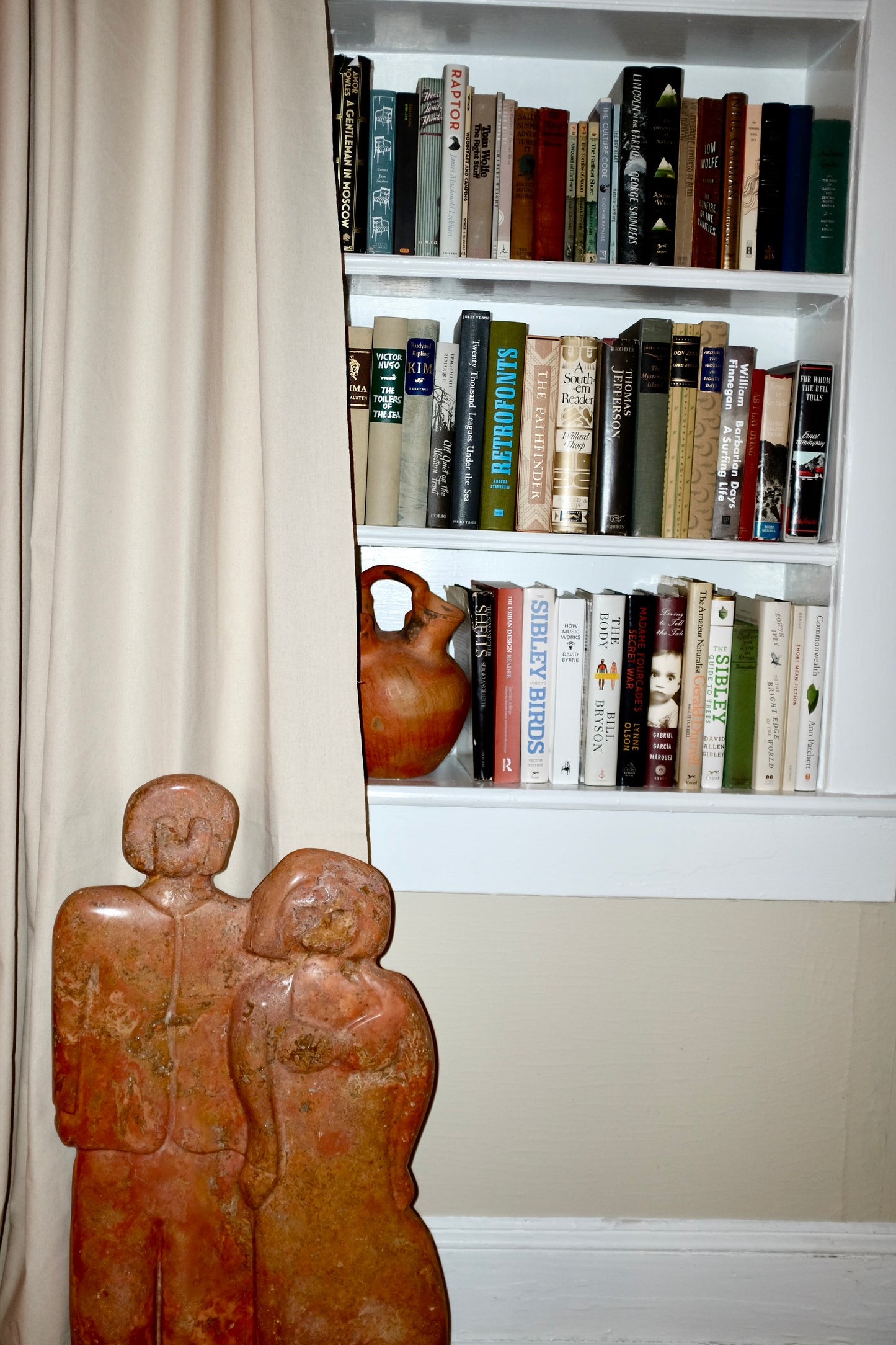 Friends, Large Marble Sculpture on Stand, Gene Adcock