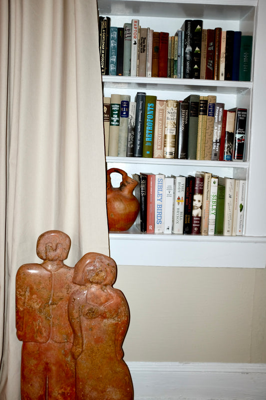 Friends, Large Marble Sculpture on Stand, Gene Adcock