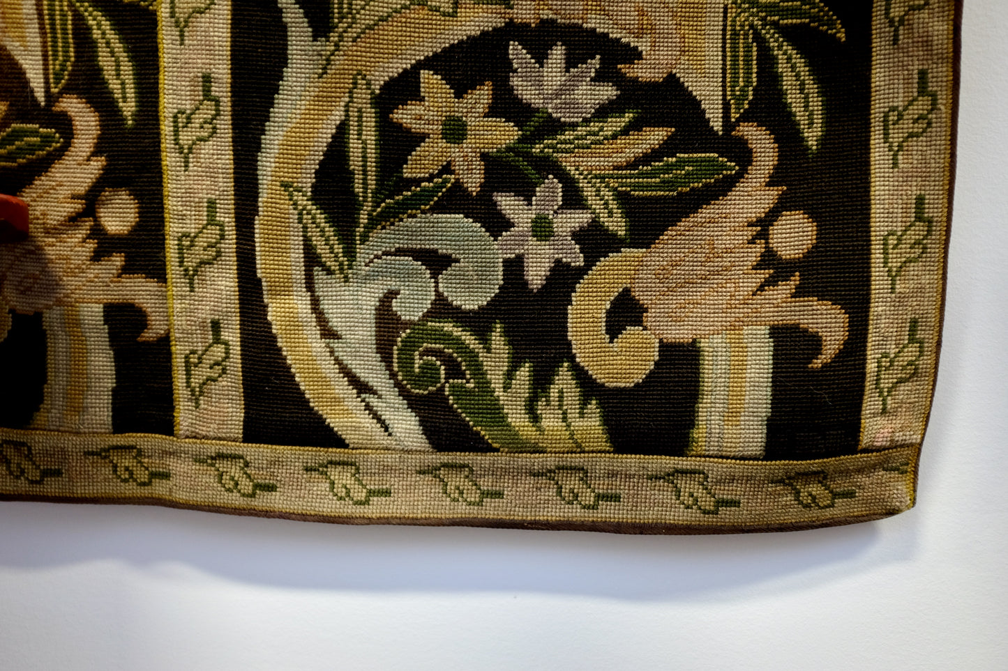 Urns and Floral Needlework Runner Rug