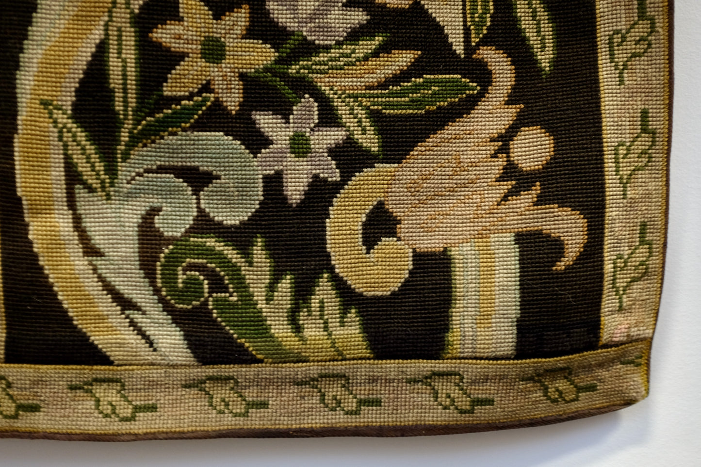 Urns and Floral Needlework Runner Rug