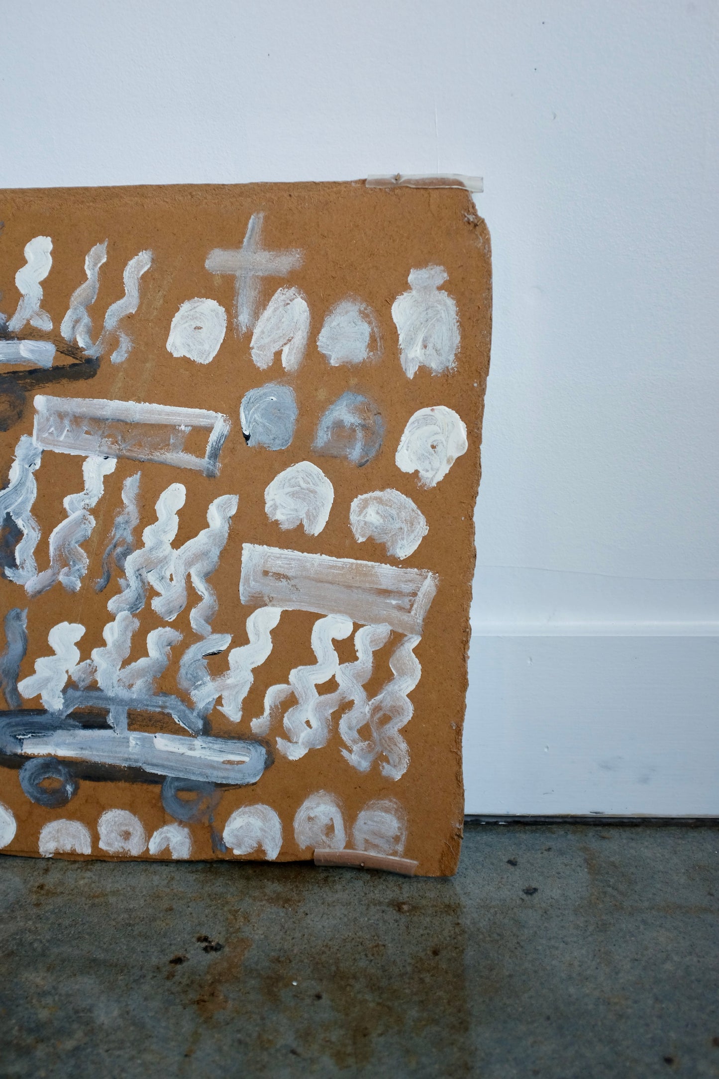 Large Processional Painting on Particle Board, Purvis Young