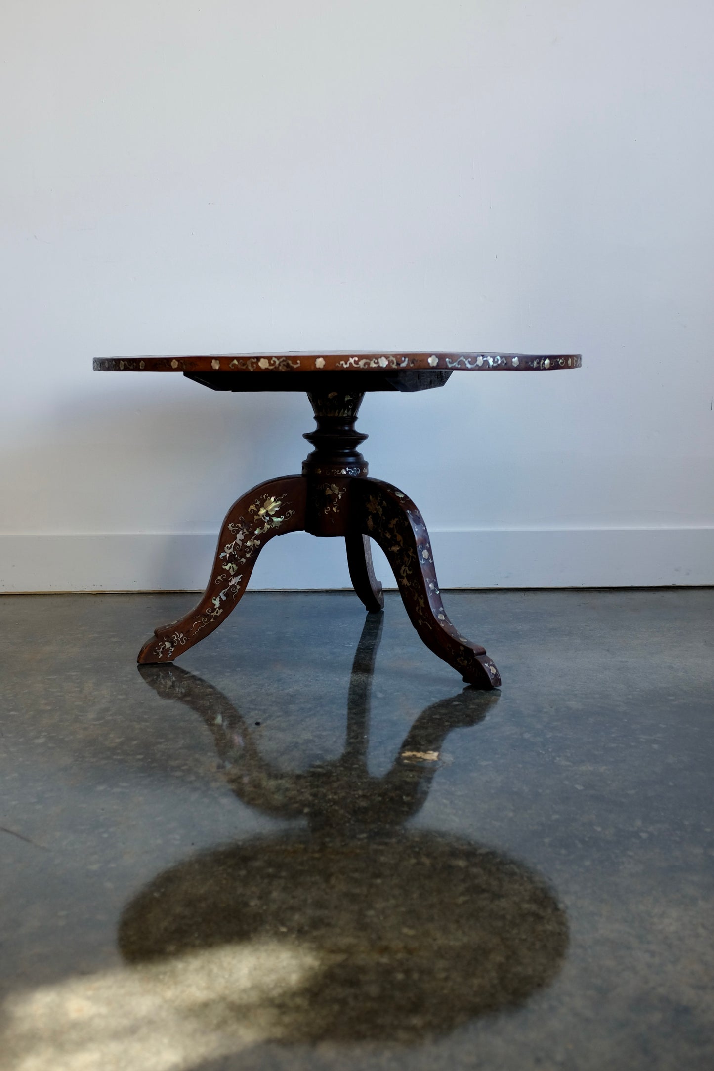 Antique Chinese Mother of Pearl Inlaid Coffee Table