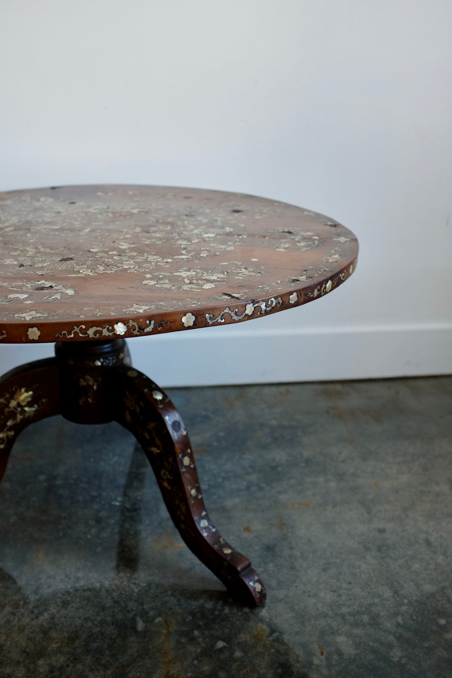 Antique Chinese Mother of Pearl Inlaid Coffee Table