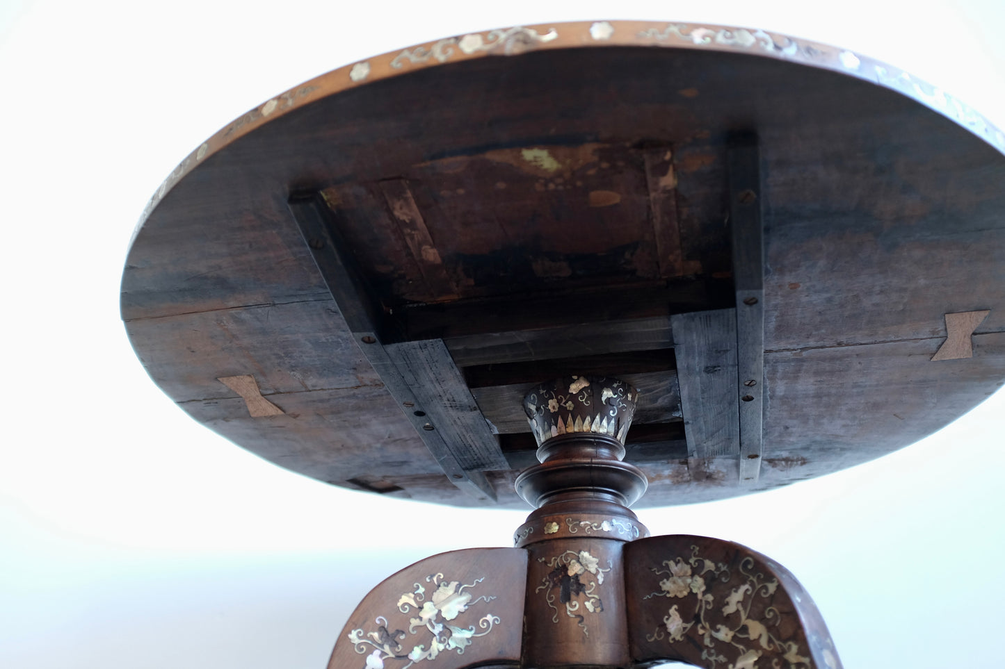Antique Chinese Mother of Pearl Inlaid Coffee Table