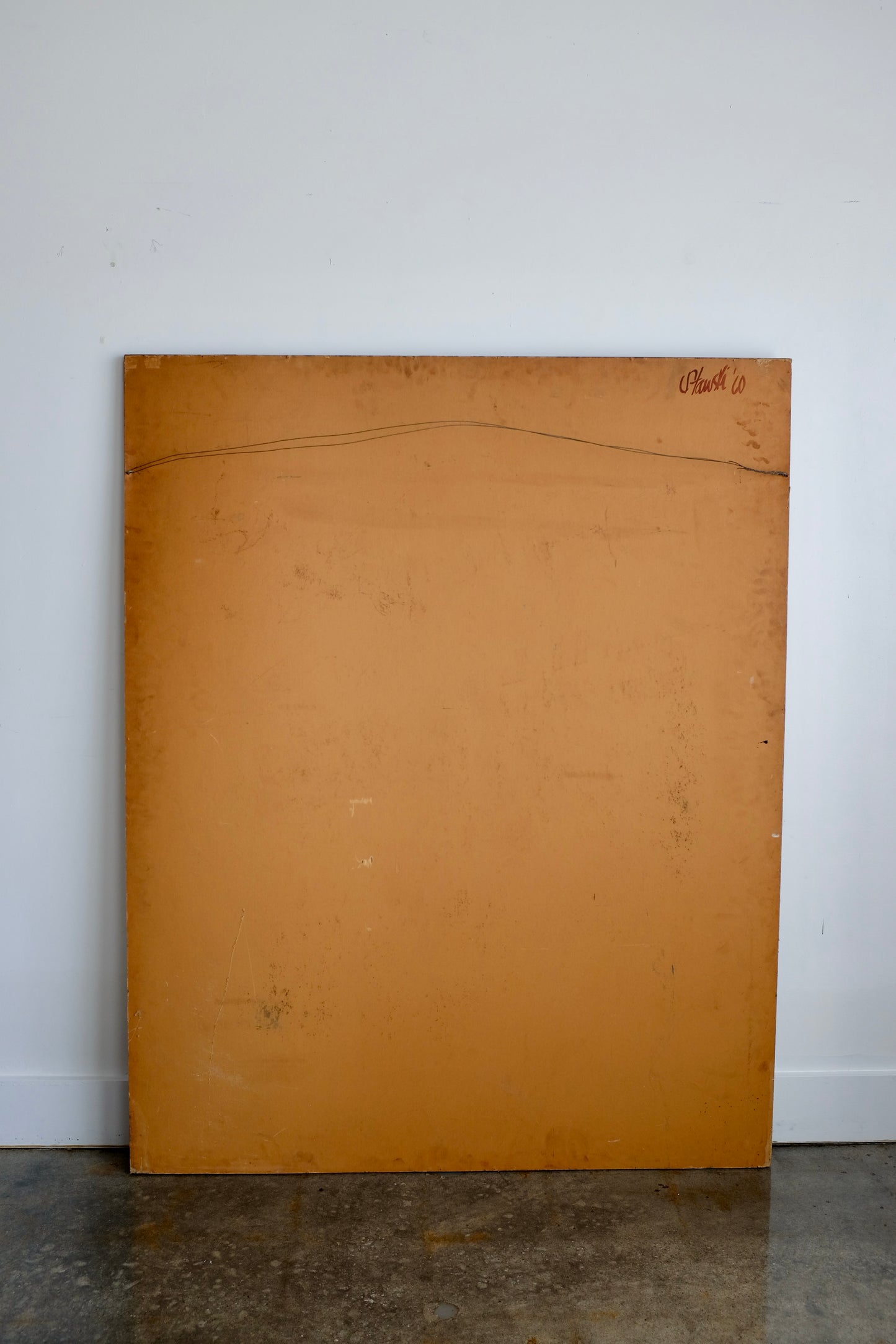 Large Midcentury Abstract Painting, Signed Stawski '60