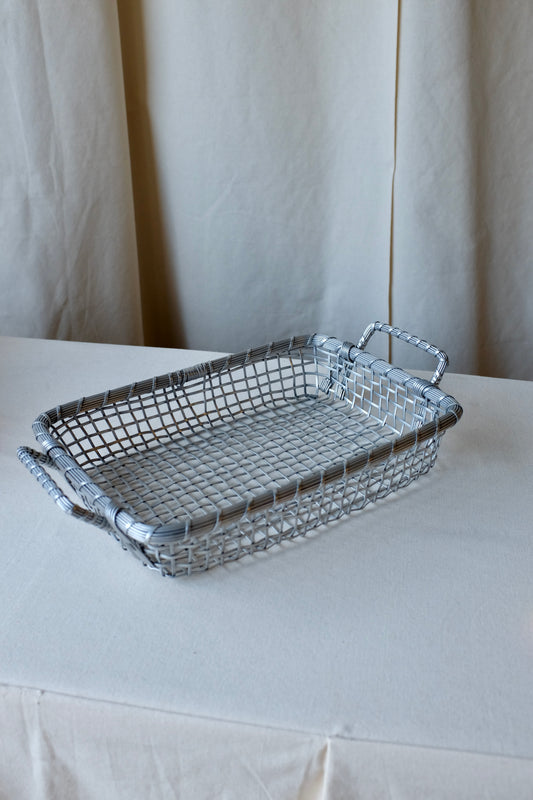 Woven Metal Basket Tray